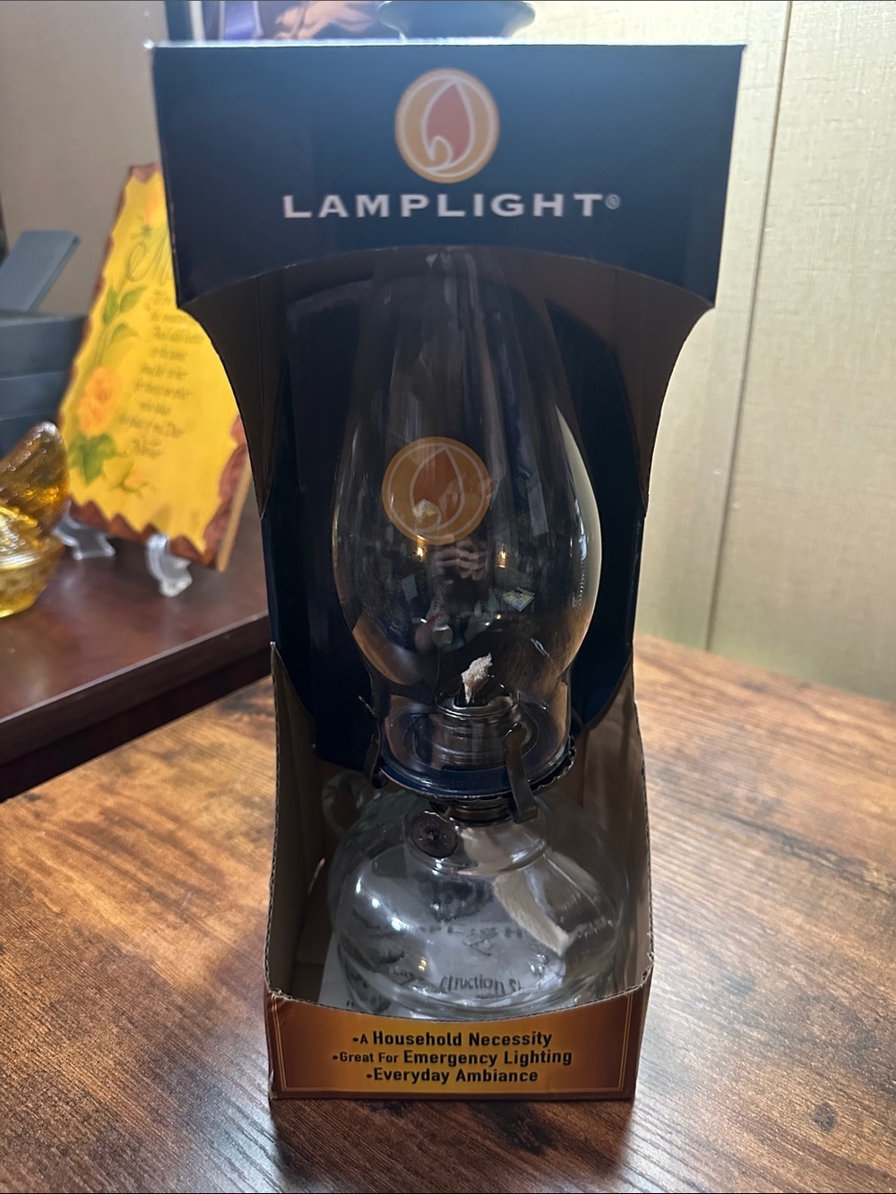 Clear Glass Oil Lamp for Ambient & Emergency Lighting